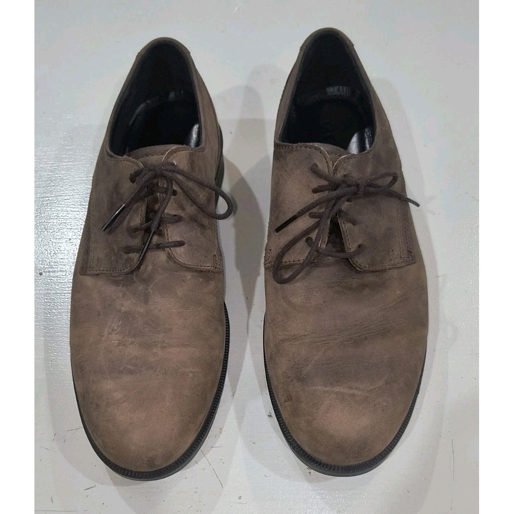 Ecco Lace Up Oxfords Men Size 44 US 10-10.5 Brown Leather